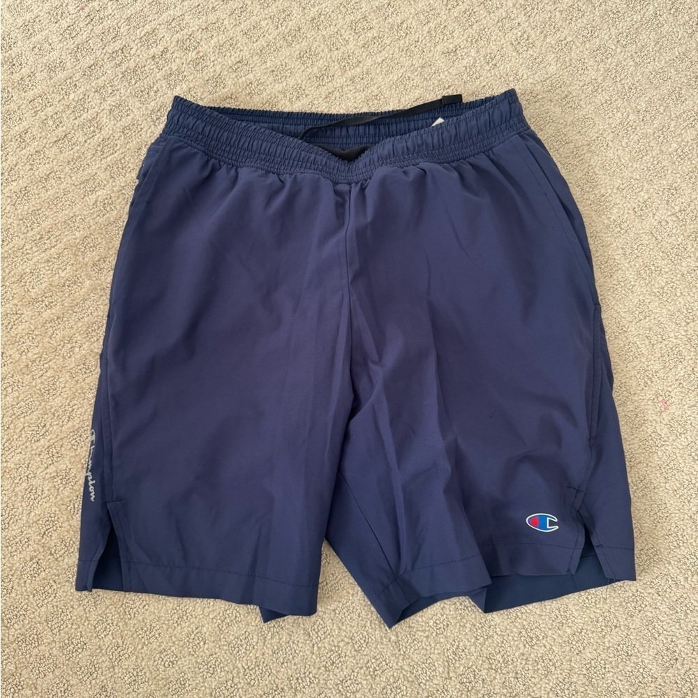 Champion men’s navy blue athletic lined casual sports shorts size small